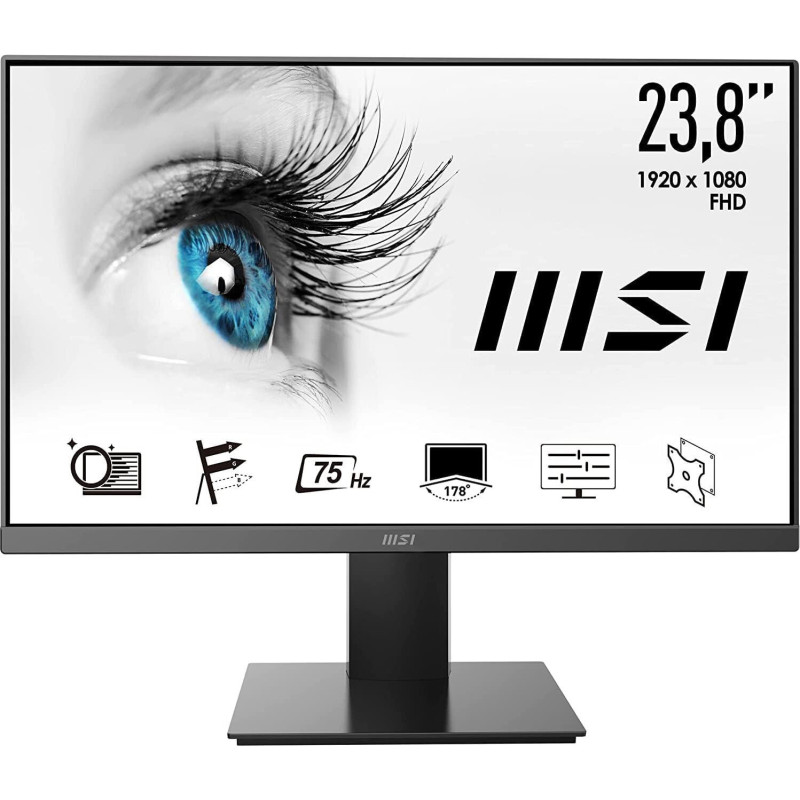 Écran 23 Full HD MSI Pro MP241X design sans bords (9S6-3BA9CH-015) Msi