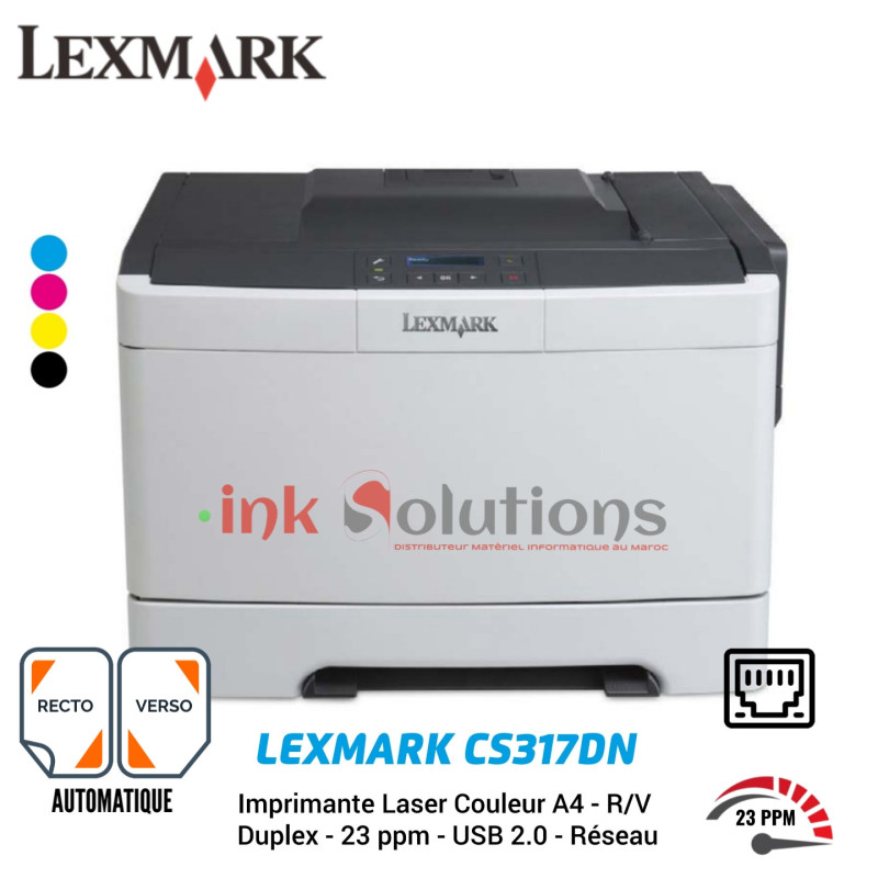 Imprimante Laser Couleur Lexmark CS317dn (28CC070) Lexmark