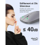 Ugreen Souris sans fil 2 4Ghz 10M GRIS Clair (90373) UGREEN