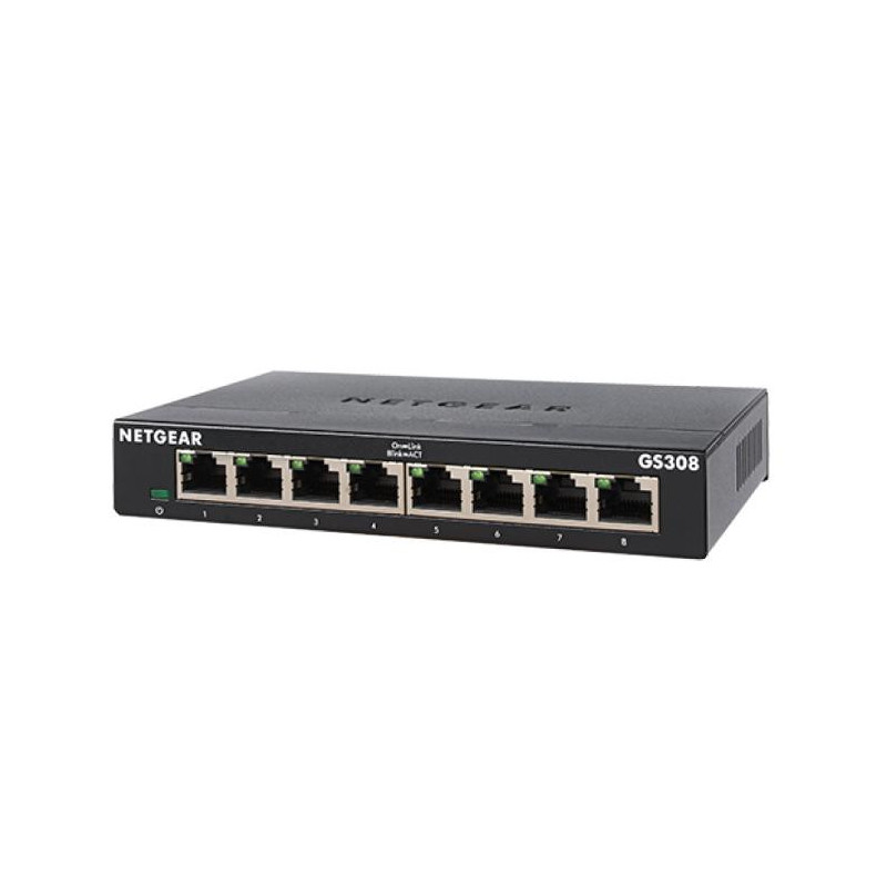 Netgear GS308-300UKS - SWITCH NON MANAGEABLE 8 PORTS GIGABIT NETGEAR