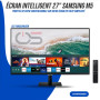 Écran intelligent 27" Samsung M5 avec télécommande (LS27AM502NRXEN)