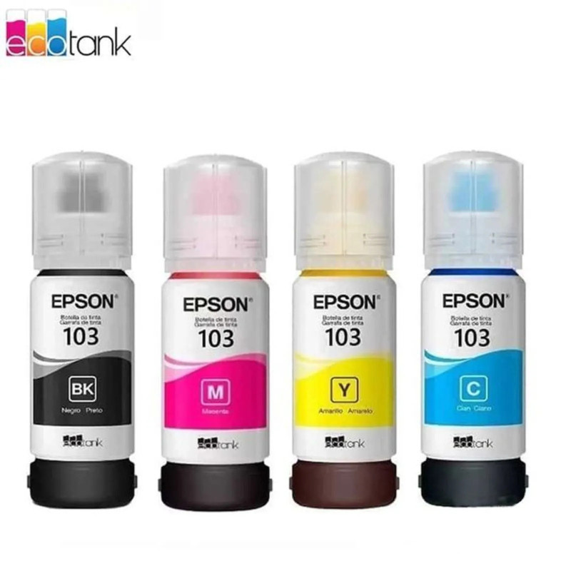 Pack 4 Bouteilles D'encre Recharge Pour HP 6000/6500/7000 - Noir, Cyan, Magenta, Jaune