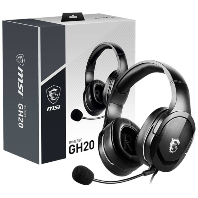 Casque-Micro Filaire Jack 3.5mm MSI Immerse GH20 (S37-2101030-SV1) Msi