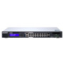 QNAP QGD-1600P Géré Gigabit Ethernet (10/100/1000) Connexion Ethernet, supportant l'alimentation via ce port (PoE) 1U Noir, Qnap