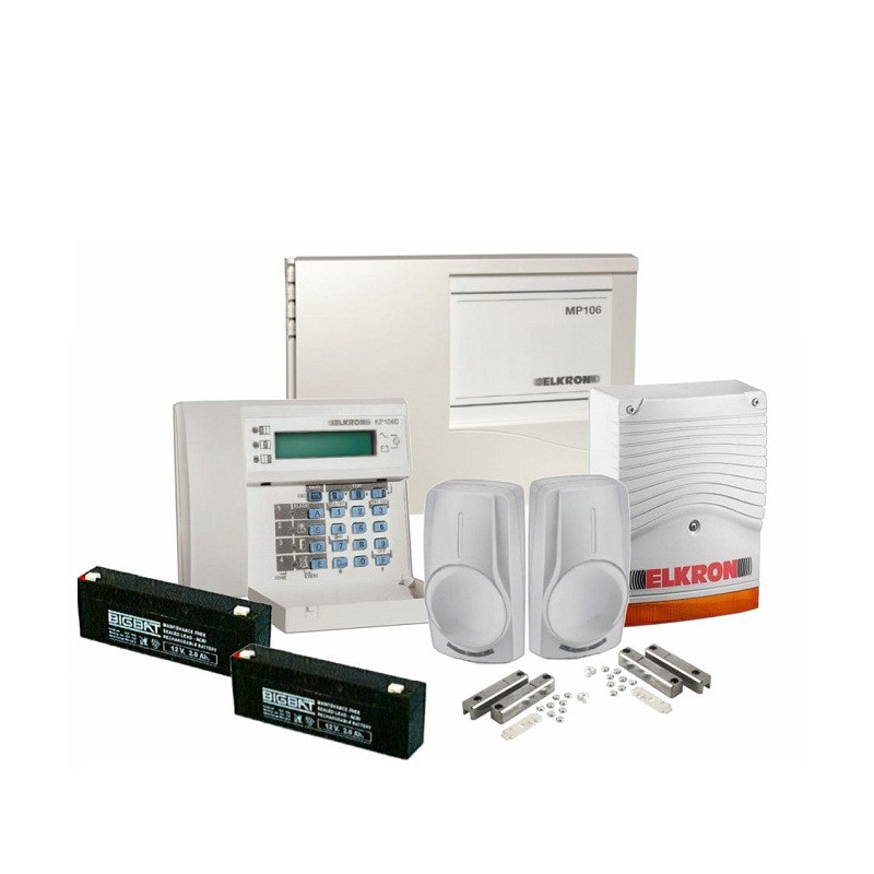 KIT ALARME ELKRON MP106 FILAIRE AVEC TRANSMETTEUR INTEGRE Elkron