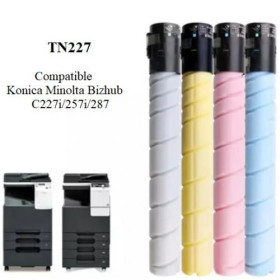 Pack toner compatible TN227 pour imprimante konica minolta Bizhub C257I GENERIC