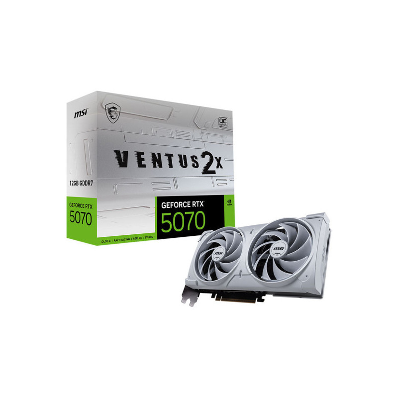 Carte Graphique MSI GeForce RTX 5070 VENTUS 2X OC WHITE 12GB GDDR7 Msi
