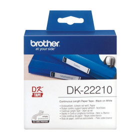 Brother DK22210 DirectLabel Etiquettes Blanc 29mm X 30,48m Brother