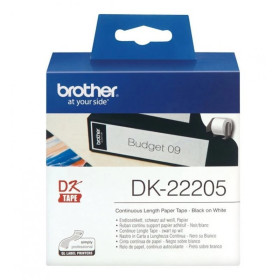 Brother DK22205 Ruban Noir Blanc 62mm Papier Adhesif Brother