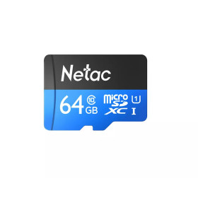 NETAC memory card, microSD, 64 GB, black/blue (NT02P500STN-064G-R) Netac