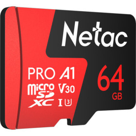 NETAC Memory Card, P500 Extreme Pro, 64GB, Black/Red  (NT02P500PRO-064G-R) Netac
