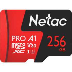 Netac 256GB P500 Extreme Pro UHS-I microSDXC Memory Card with SD Adapter (NT02P500PRO-256G-R) Netac