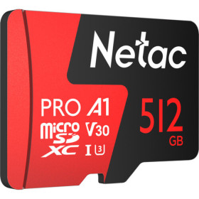 Netac P500 Extreme Pro microSDXC V30 Card with Adapter 512GB (NT02P500PRO-512G-R Netac