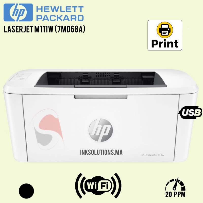 Imprimante Laser Monochrome HP LaserJet M111w (7MD68A)