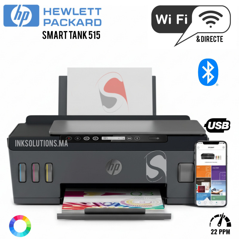 HP Smart Tank 515 Imprimante multifonction à réservoirs rechargeables 