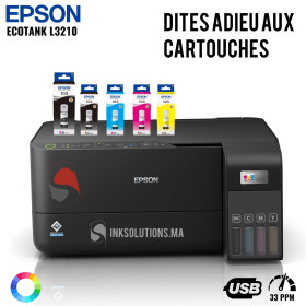 Imprimante Epson EcoTank L3210 multifonction à réservoirs rechargeable
