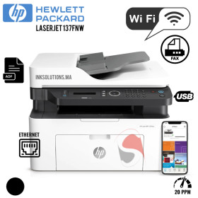 Imprimante Multifonction Laser Monochrome HP MFP 137fnw (4ZB84A) Imprimante Multifonction Laser Monochrome HP MFP 137fnw (4ZB84A)