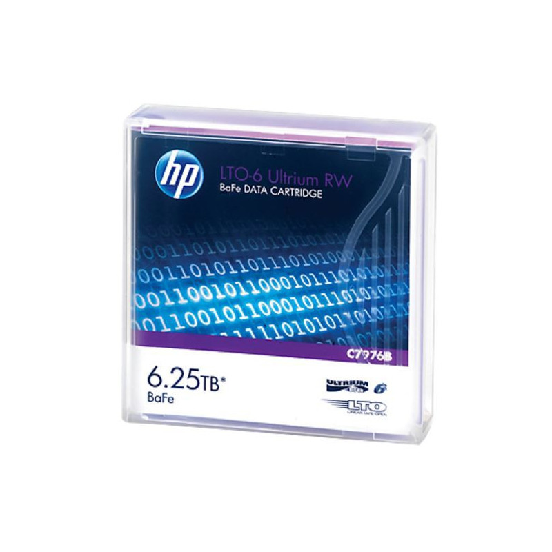 Bande de sauvegarde HP LTO-6 Ultrium 6.25TB BaFe RW (C7976B) Hp