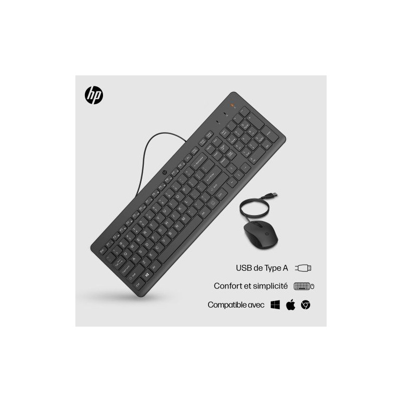 Hp Souris et clavier filaires 150 (240J7AA) Hp