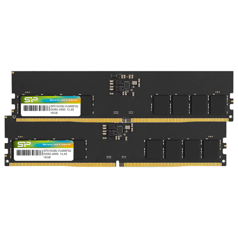 Silicon Power 32GB (2x16GB) SP032GBLVU480F22 CL40 1.1V UDIMM 4800MHz DDR5 RAM Silicon Power