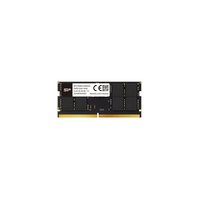 Barrette Mémoire Silicon Power 32 Go DDR5-5600 MHz SODIMM – SP032GBSVU560F02 – Noir Silicon Power
