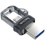 Clé USB SanDisk Ultra m3.0 double connectique micro-USB et USB 3.0 - 32 Go (SDDD3-032G-G46) Sandisk