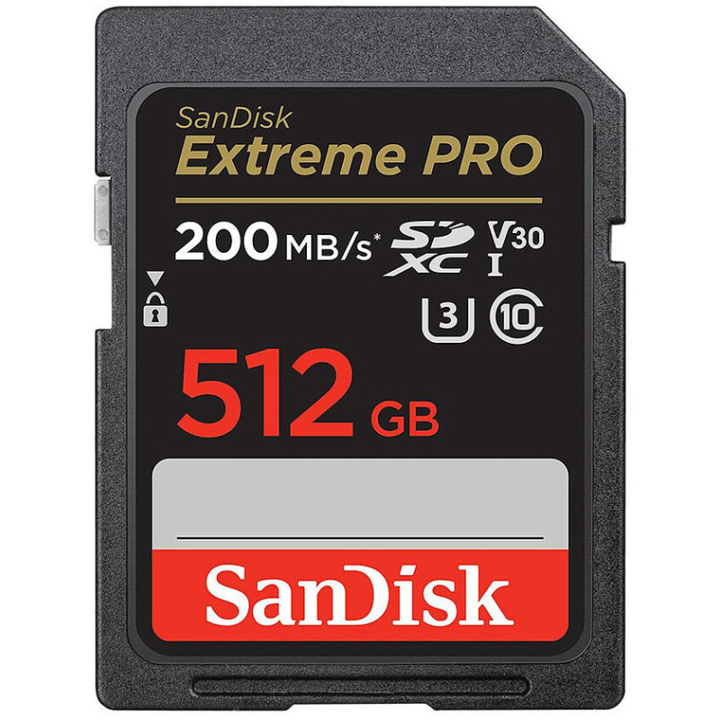Carte mémoire SanDisk Extreme Pro SDXC UHS-I 512 Go (SDSDXXD-512G-GN4IN) Sandisk