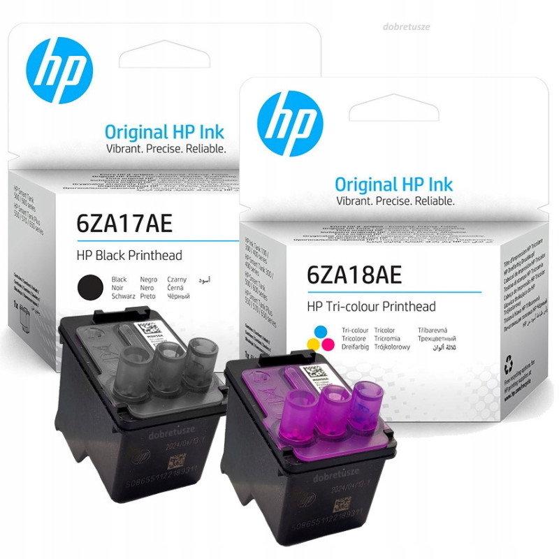Pack Tête d’impression pour HP SMART TANK noir + couleur GT Printhead Kit (6ZA17AE-6ZA18AE) Hp