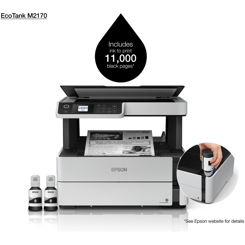 Imprimante Epson EcoTank M2170 multifonction à réservoirs rechargeables (C11CH43403) EPSON