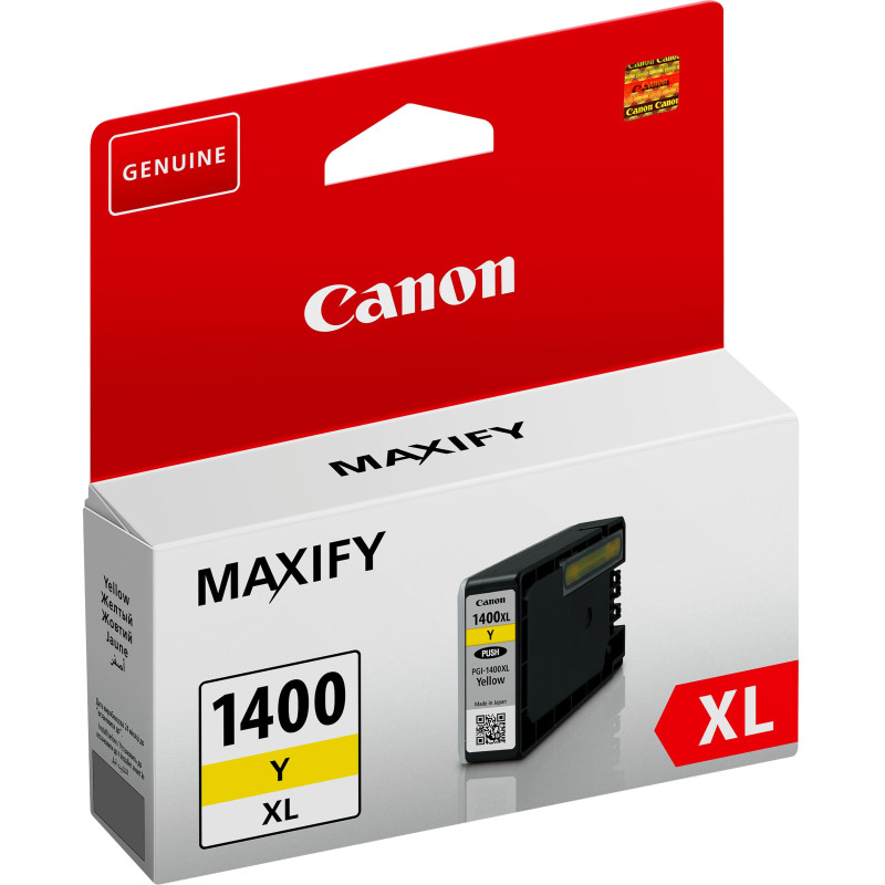 Cartouche d'encre grande capacité Canon d'origine PGI-1400XL Y Jaune (9204B001AA)