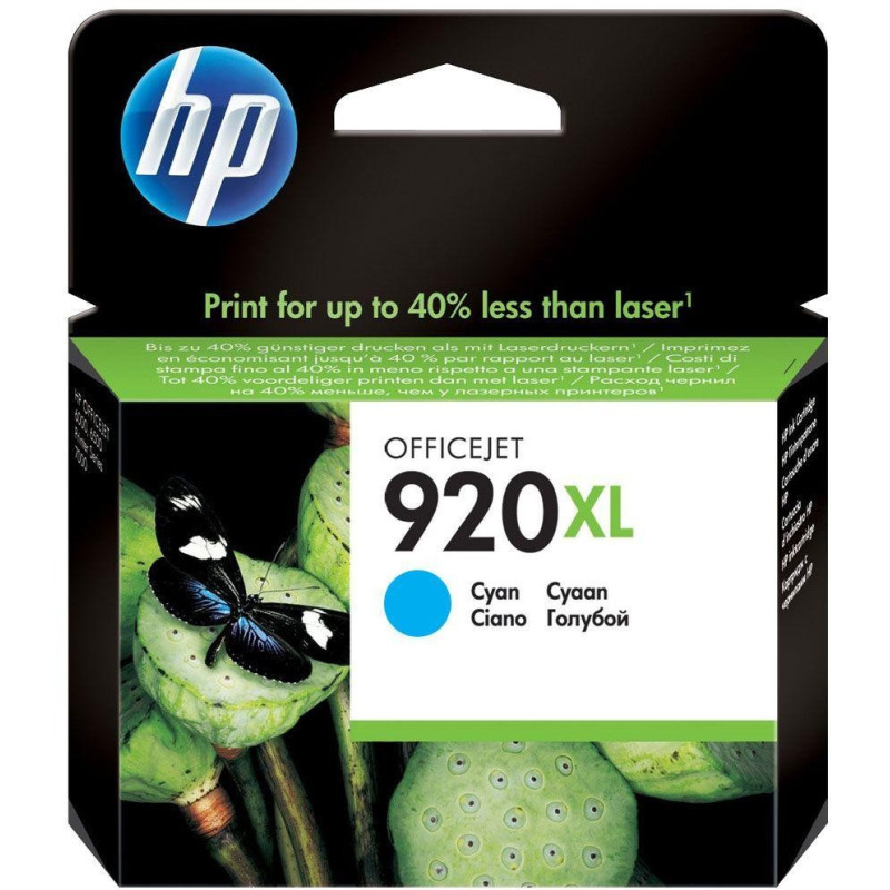 Cartouche d'encre grande capacité HP d'origine 920XL Cyan (CD972AE)