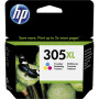 Cartouche d'encre HP 305XL trois couleurs double capacité d'origine (3YM63AE) Hp