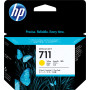 Pack de 3 Cartouches d'encre HP d'origine 711 Jaune (CZ136A) Hp