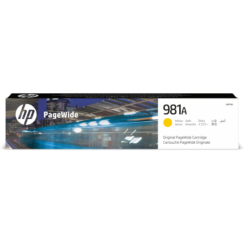 Cartouche PageWide HP d'origine 981A Jaune (J3M70A) Hp