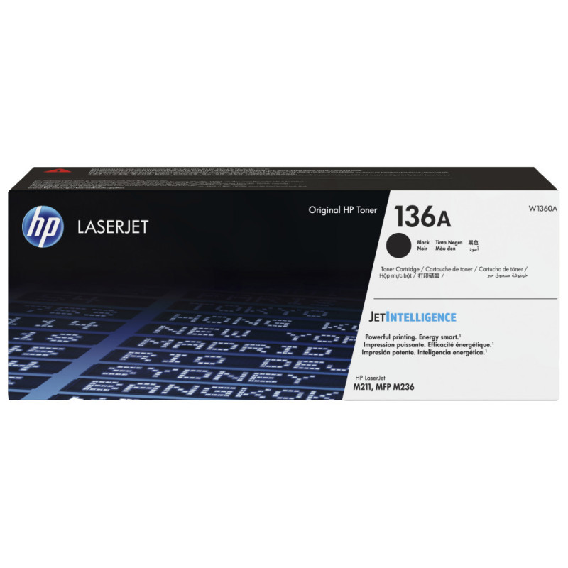 Toner HP LaserJet d'origine 136A Noir (W1360A) Hp