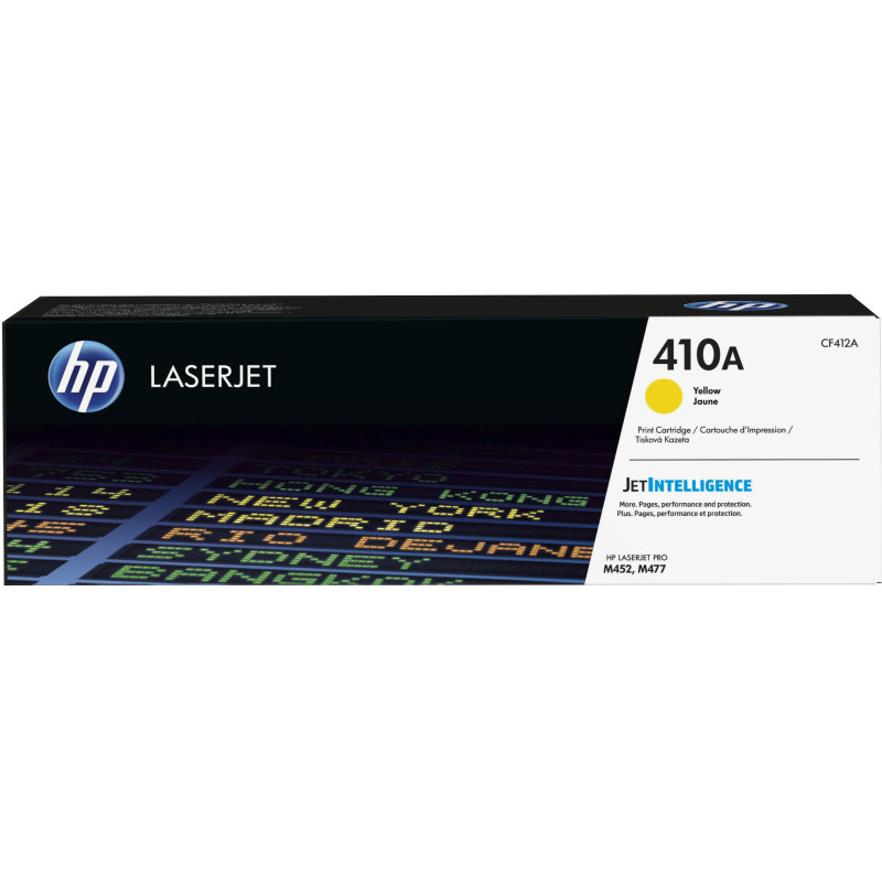 Toner HP LaserJet d'origine 410A Jaune (CF412A) Hp