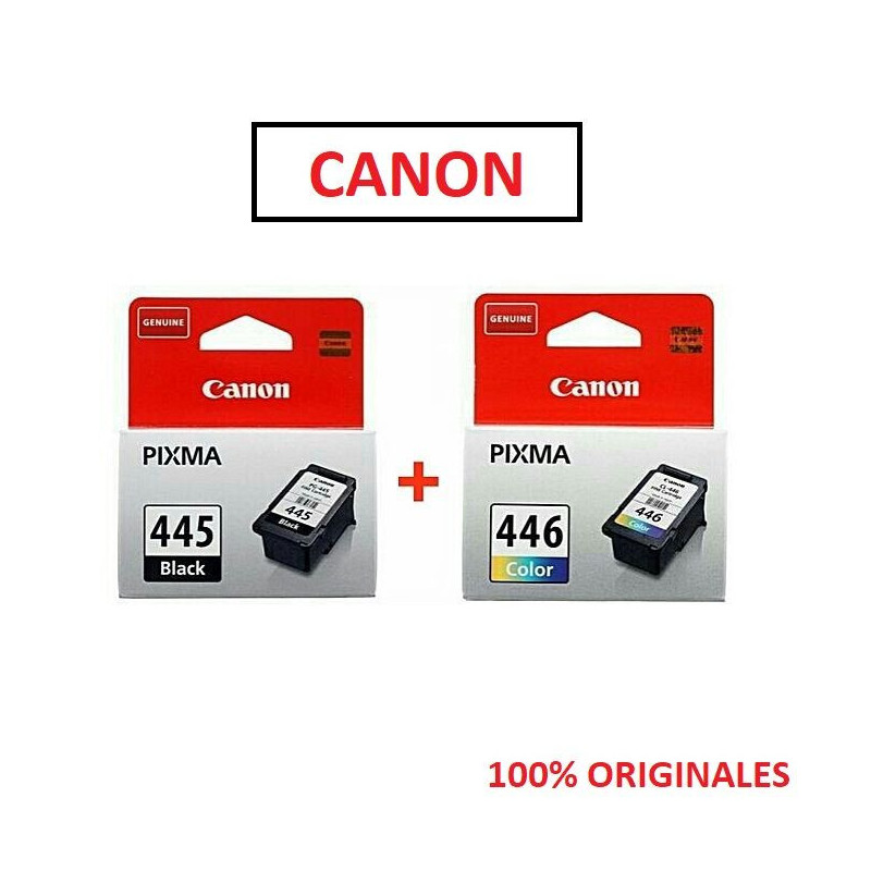 Canon Cartouche PG-445 NOIR + CL-446 COULEUR - ORIGINALES Canon