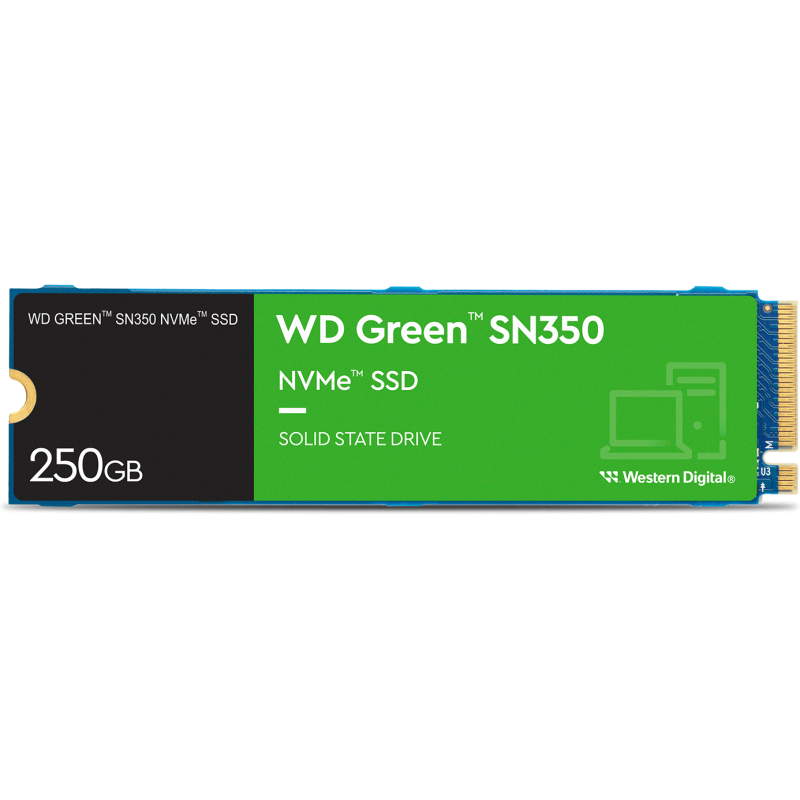 Disque dur interne SSD WD Green SN350 M.2 2280 NVMe 250 Go (WDS250G2G0