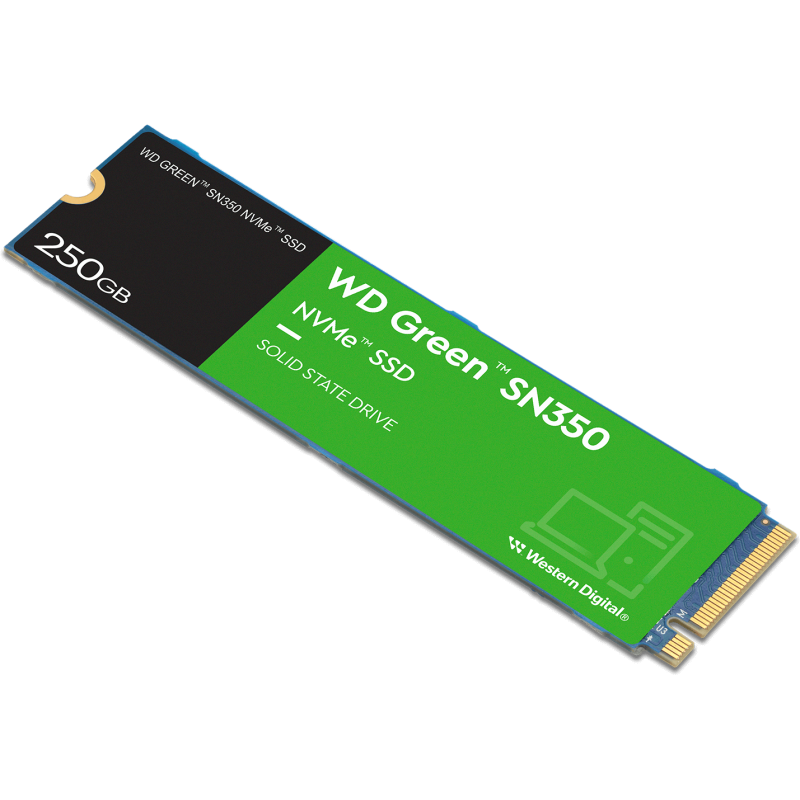 Disque dur interne SSD WD Green SN350 M.2 2280 NVMe 250 Go (WDS250G2G0