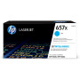 Toner grande capacité HP LaserJet d'origine 657X Cyan (CF471X)