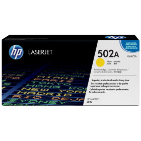 Toner HP LaserJet d'origine 502A Jaune (Q6472A)