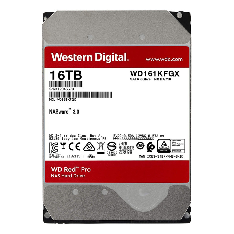 Disque Dur 3.5 16 To Western Digital WD Red Pro 16 To 7200 RPM (WD161