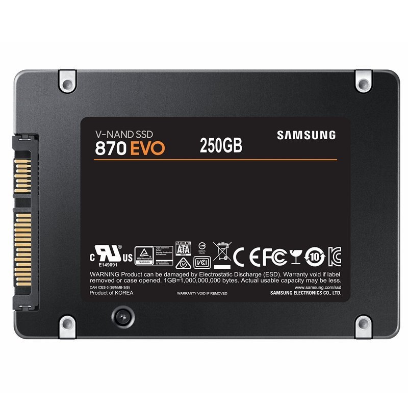 SSD interne samsung 870 EVO SATA III 2,5 SSD 250 Go (MZ-77E250B)