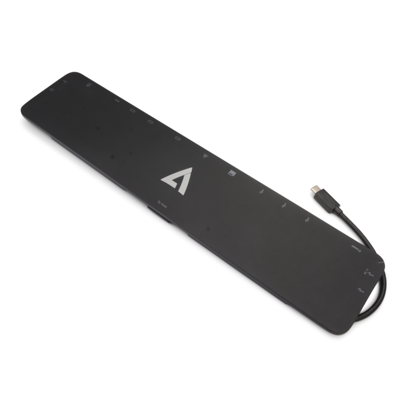 STATION D'ACCUEIL USB-C V7 12 X 1 PORTS ( HDMI,VGA,DISPLAY,RJ45 ETHERNET USB 2.0,USB 3.1/3.0,USB C) 