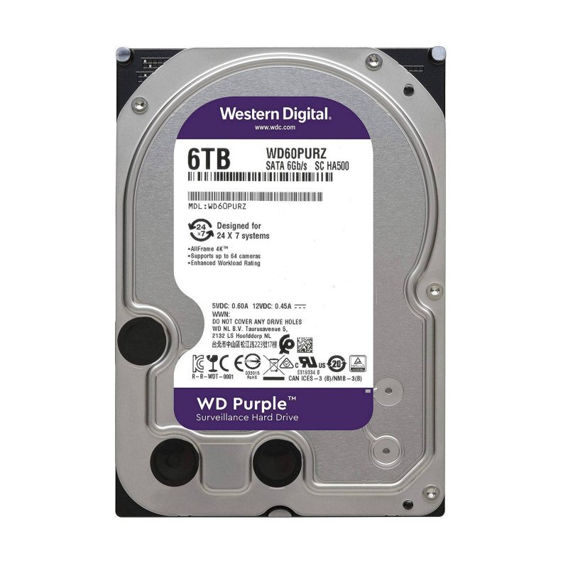 Disque Dur interne Western Digital Purple 6 To 3.5 6 To (WD64PURZ)