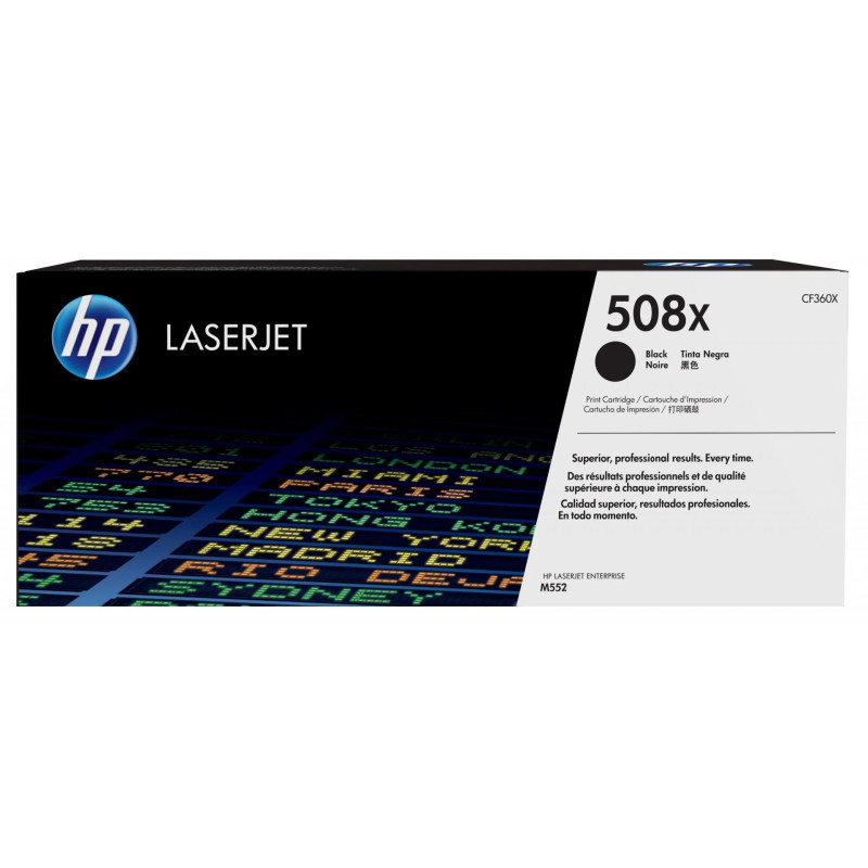 Toner grande capacité HP LaserJet d'origine 508X Noir (CF360X) Hp