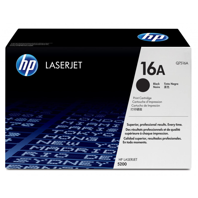 Toner HP LaserJet d'origine 16A Noir (Q7516A) Hp