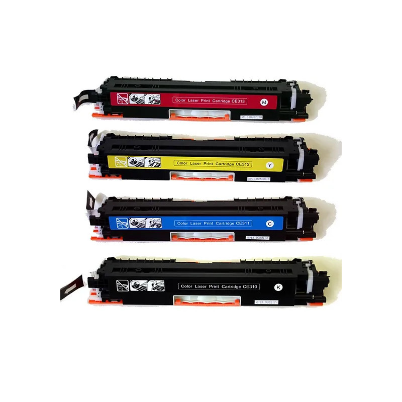 PACK 4 Toner 126A compatible LaserJet Pro CP 1025 couleur - CE310A/311A/312A/313A - HIGH QUALITY GENERIC
