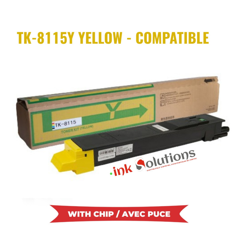 Toner TK-8115Y YELLOW Compatible - pour imprimante KYOCERA ECOSYS M8124cid, ECOSYS M8130cidn GENERIC