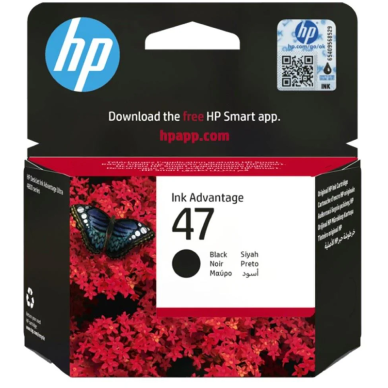 Cartouche d'encre HP 47 Noir d'origine (6ZD21AE) Hp
